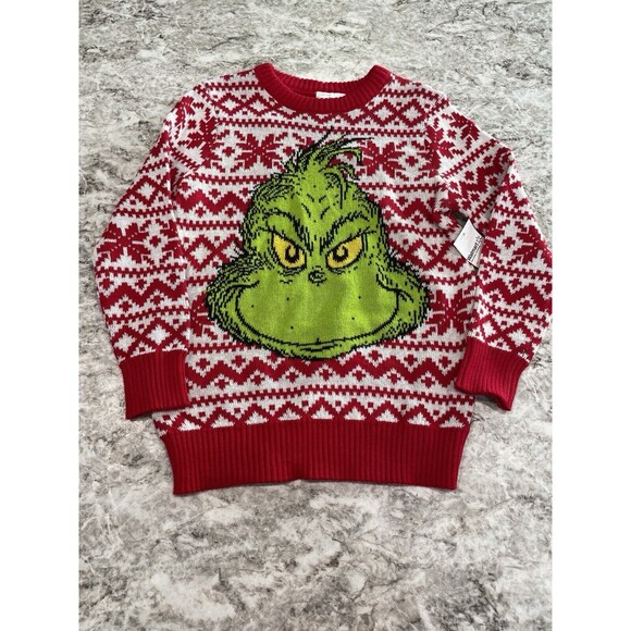 New Child Ugly Sweater Grinch Size Large Kids Unisex 10-12 - Picture 1 of 3